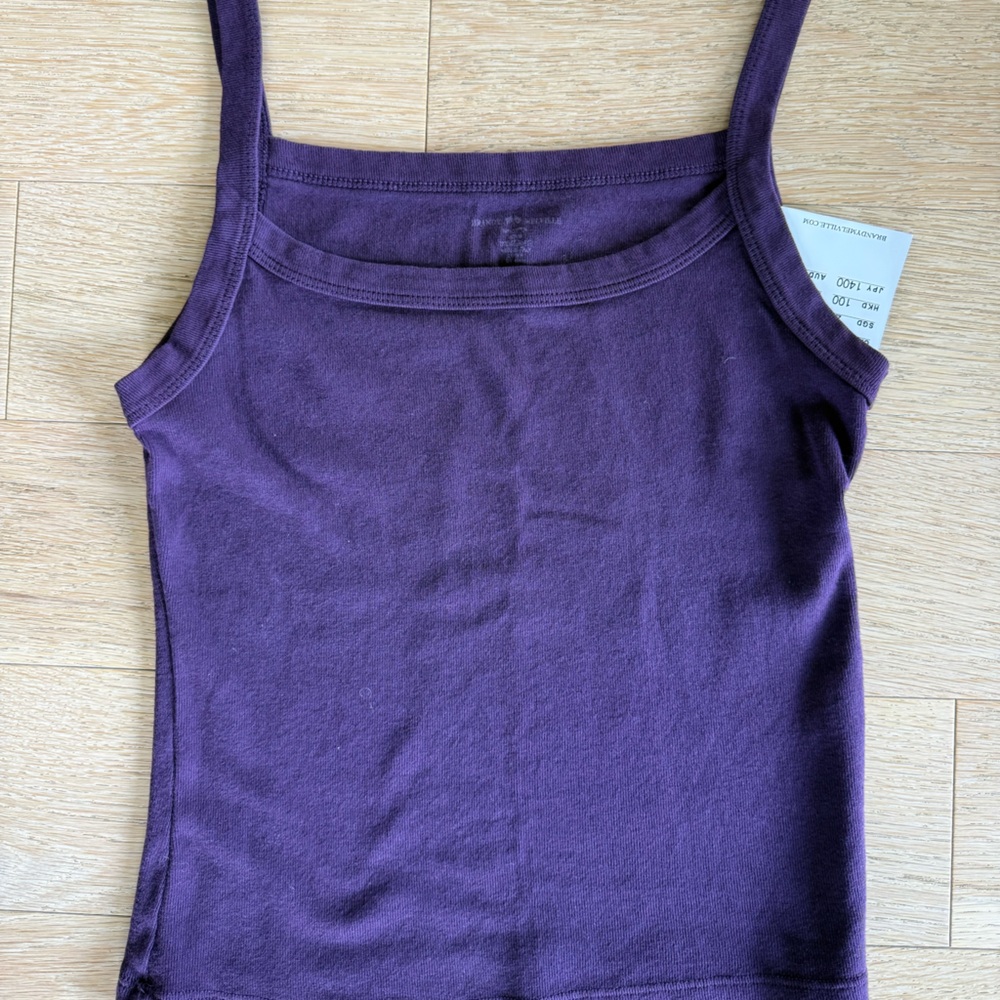 Brandy Melville Purple Ribbed Tank